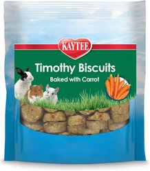 Kaytee Baked Carrot Timothy Biscuit Small Animal Treats, 4-oz bag