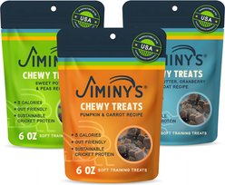 Jiminy's Mixed Flavors Grain-Free Soft & Chewy Dog Training Treats, 6-oz bag, 3 count