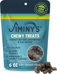 Jiminy's Good Grub Peanut Butter & Cranberry Flavor Soft Training Dog Treats, 6-oz bag, 1 count
