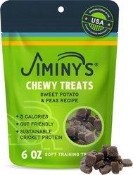 Jiminy's Cricket Peas & Sweet Potato Recipe Chicken-Free Dog Treats, 6-oz bag, 1 count