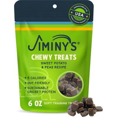 Jiminy's Jiminy's Cricket Peas & Sweet Potato Recipe Chicken-Free Dog Treats, 6-oz bag, 1 count