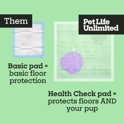 Show full view: Pet Life Unlimited Health Tracker Dog Pee Pads, Large: 22 x 22-in, Unscented, 10 count slide 7 of 10