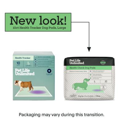 Show full view: Pet Life Unlimited Health Tracker Dog Pee Pads, Large: 22 x 22-in, Unscented, 10 count slide 2 of 10