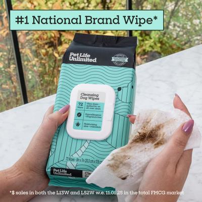 Show full view: Pet Life Unlimited Fragrance Free Dog & Cat Grooming Wipes, 72 count slide 6 of 8