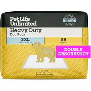 Pet Life Unlimited Heavy Duty Dog Pee Pads, Clover Leaf Scent, 3X-Large: 36 x 36-in, 25 count