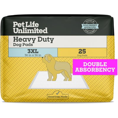 Pet Life Unlimited Pet Life Unlimited Heavy Duty Dog Pee Pads, Clover Leaf Scent, 3X-Large: 36 x 36-in, 25 count