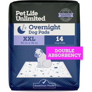 Pet Life Unlimited Overnight Smart Prints Dog Pee Pads, Chamomile Vanilla Scent, XX-Large: 36 x 30-in, 14 count