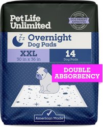 Pet Life Unlimited Overnight Smart Prints Dog Pee Pads, Chamomile Vanilla Scent, XX-Large: 36 x 30-in, 14 count