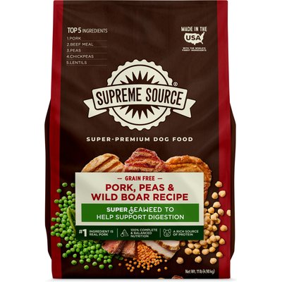 Supreme Source Supreme Source Grain-Free Pork, Peas & Wild Boar Recipe Dry Dog Food, 11-lb bag