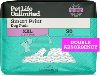 Pet Life Unlimited Smart Prints Dog Pee Pads, Sweet Bluegrass Scent, XX-Large: 36 x 30-in, 30 count