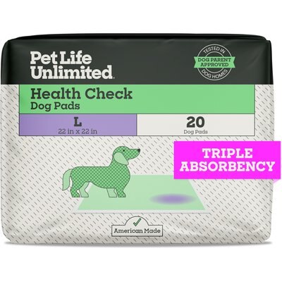 Pet Life Unlimited Pet Life Unlimited Health Tracker Dog Pee Pads, Large: 22 x 22-in, Unscented, 20 count