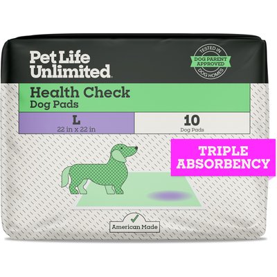 Pet Life Unlimited Pet Life Unlimited Health Tracker Dog Pee Pads, Large: 22 x 22-in, Unscented, 10 count