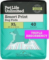 Pet Life Unlimited Smart Prints Dog Pee Pads, Sweet Bluegrass Scent, X-Large: 30 x 26-in, 25 count