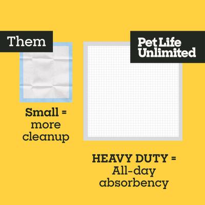 Show full view: Pet Life Unlimited Heavy Duty Dog Pee Pads, Clover Leaf Scent, 3X-Large: 36 x 36-in, 25 count slide 6 of 10