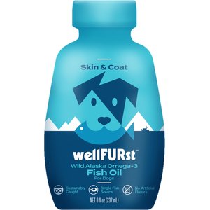 WellFURst Wild Alaska Omega-3 Fish Oil Skin & Coat Health Supplement for Dogs, 8-fl oz bottle