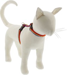 LupinePet MicroBatch Limited Edition Pixel Party H-Style Cat Harness, Medium & Large Cats: 12 to 20-in chest, 1/2-in wide