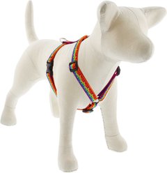 LupinePet MicroBatch Limited Edition Pixel Party Adjustable Dog Harness, Large: 20 to 32-in chest, 3/4-in wide