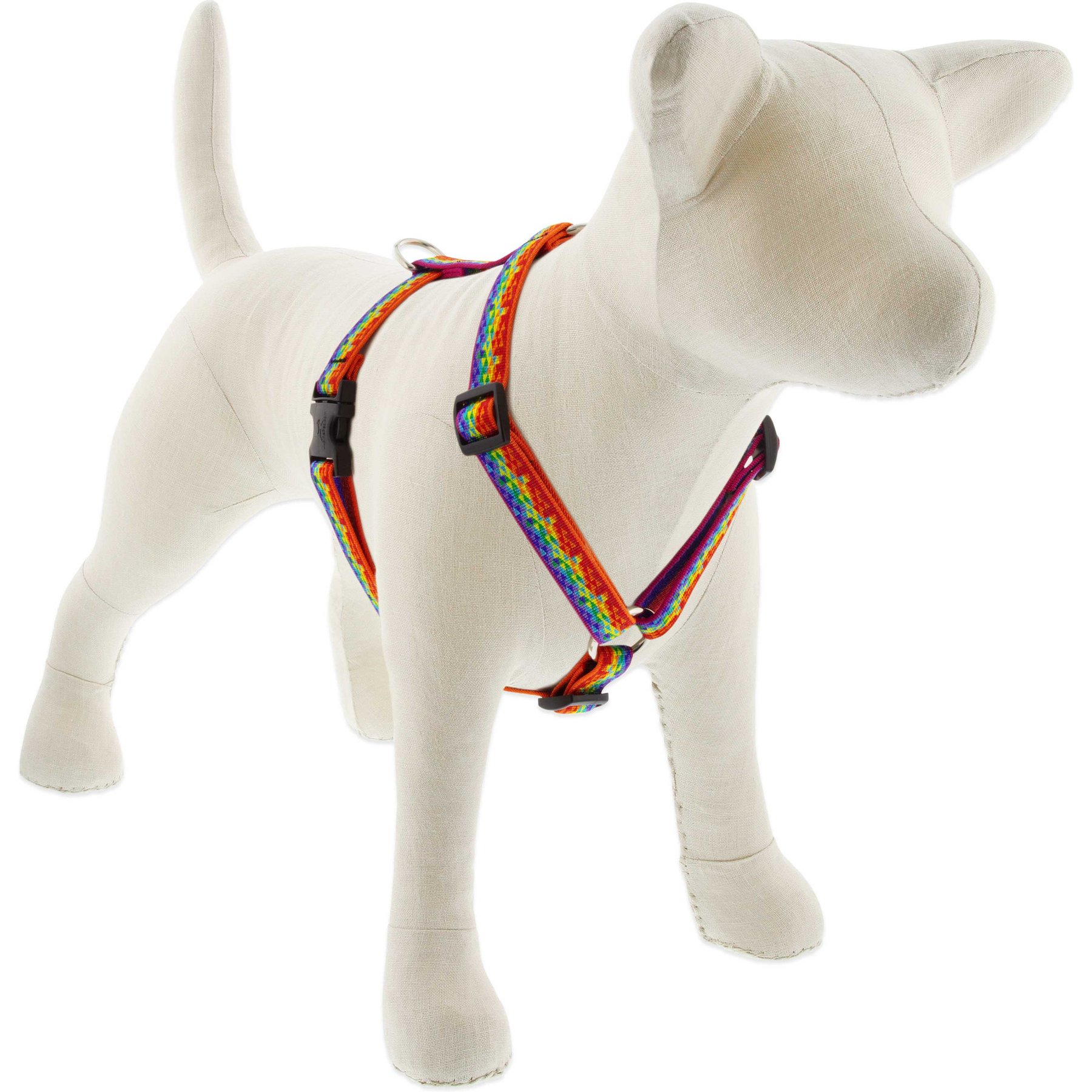 LupinePet MicroBatch Limited Edition Pixel Party Adjustable Dog Harness, Small: 12 to 20-in chest, 3/4-in wide
