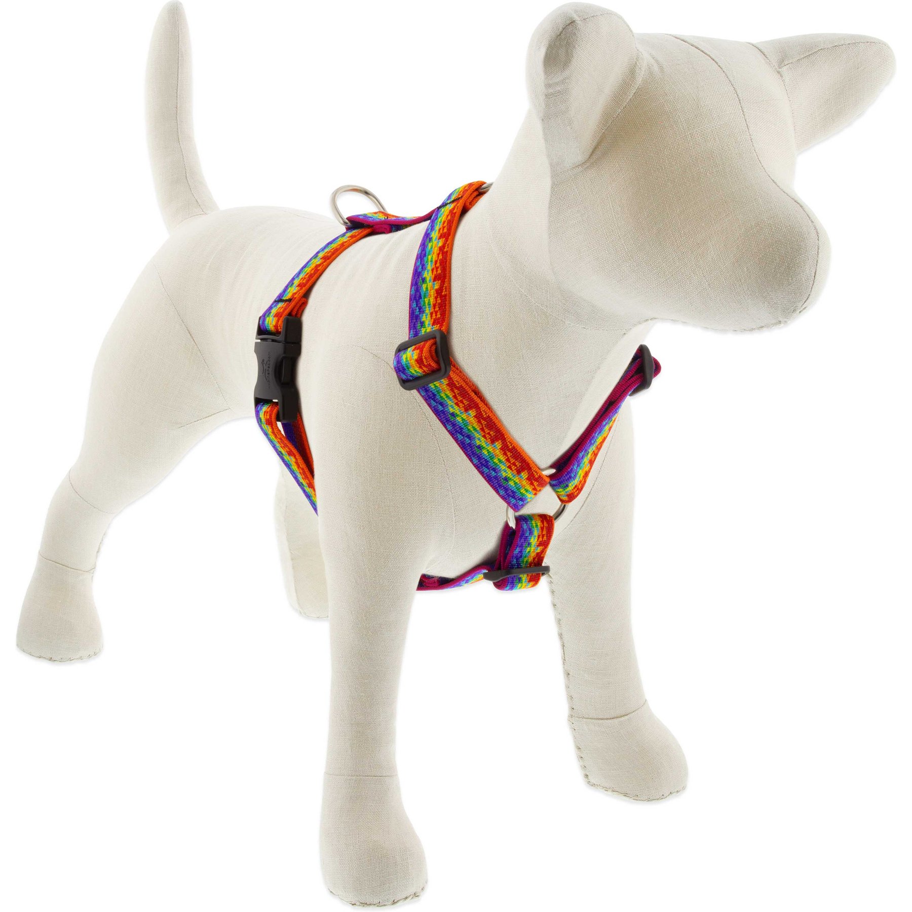 LupinePet MicroBatch Limited Edition Pixel Party Adjustable Dog Harness, X-Large: 36 to 44-in chest, 1-in wide