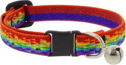 LupinePet MicroBatch Limited Edition Pixal Party Breakaway Buckle Safety Cat Collar with Bell, One Size: 8 to 12-in neck, 1/2-in wide