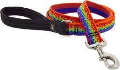 LupinePet MicroBatch Limited Edition Pixel Party Padded Handle Dog Leash, Regular: 6-ft long, 1-in wide