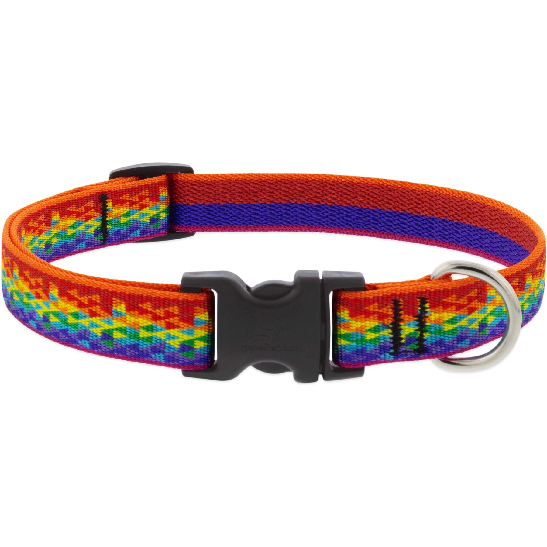 LupinePet MicroBatch Limited Edition Pixel Party Dog Collar, Small: 9 to 14-in neck, 3/4-in wide
