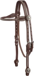 Weaver Equine Texas Star Antique Silver Horse Browband Headstall