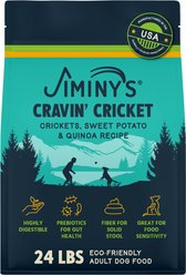 Jiminy's Cravin' Cricket Sensitive Stomach Dry Dog Food, 24-lb bag