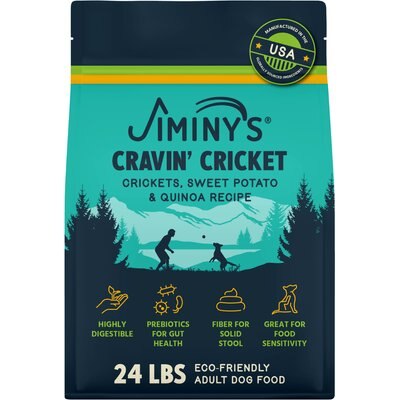 Jiminy's Jiminy's Cravin' Cricket Sensitive Stomach Dry Dog Food, 24-lb bag