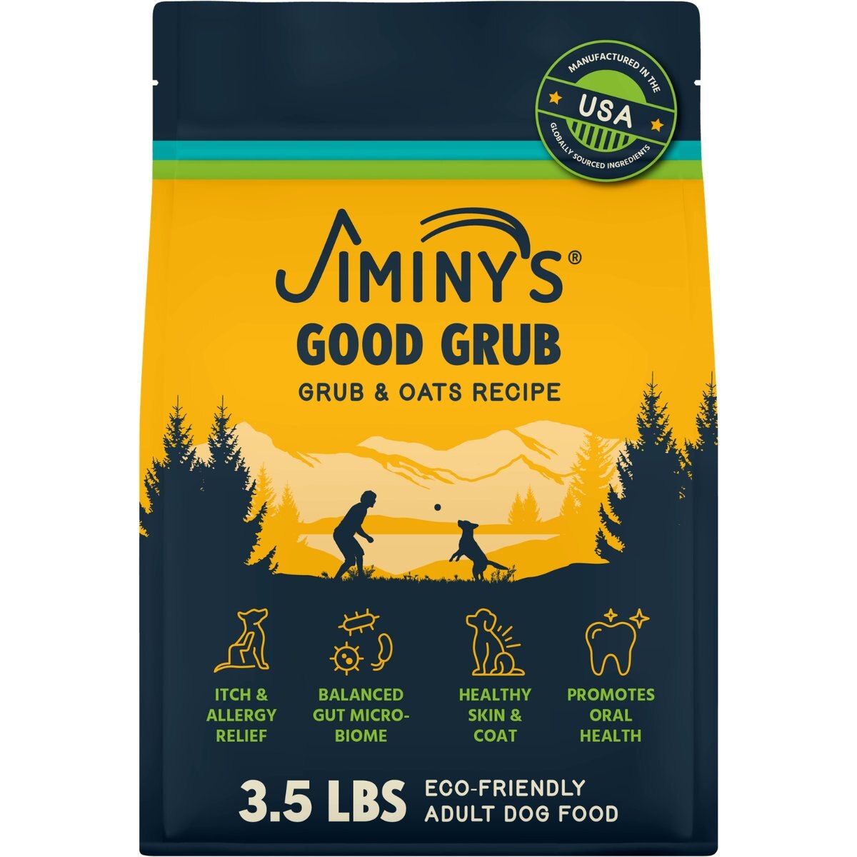 Jiminy's Good Grub Allergy Relief & Healthy Skin & Coat Dry Dog Food, 3.5-lb bag