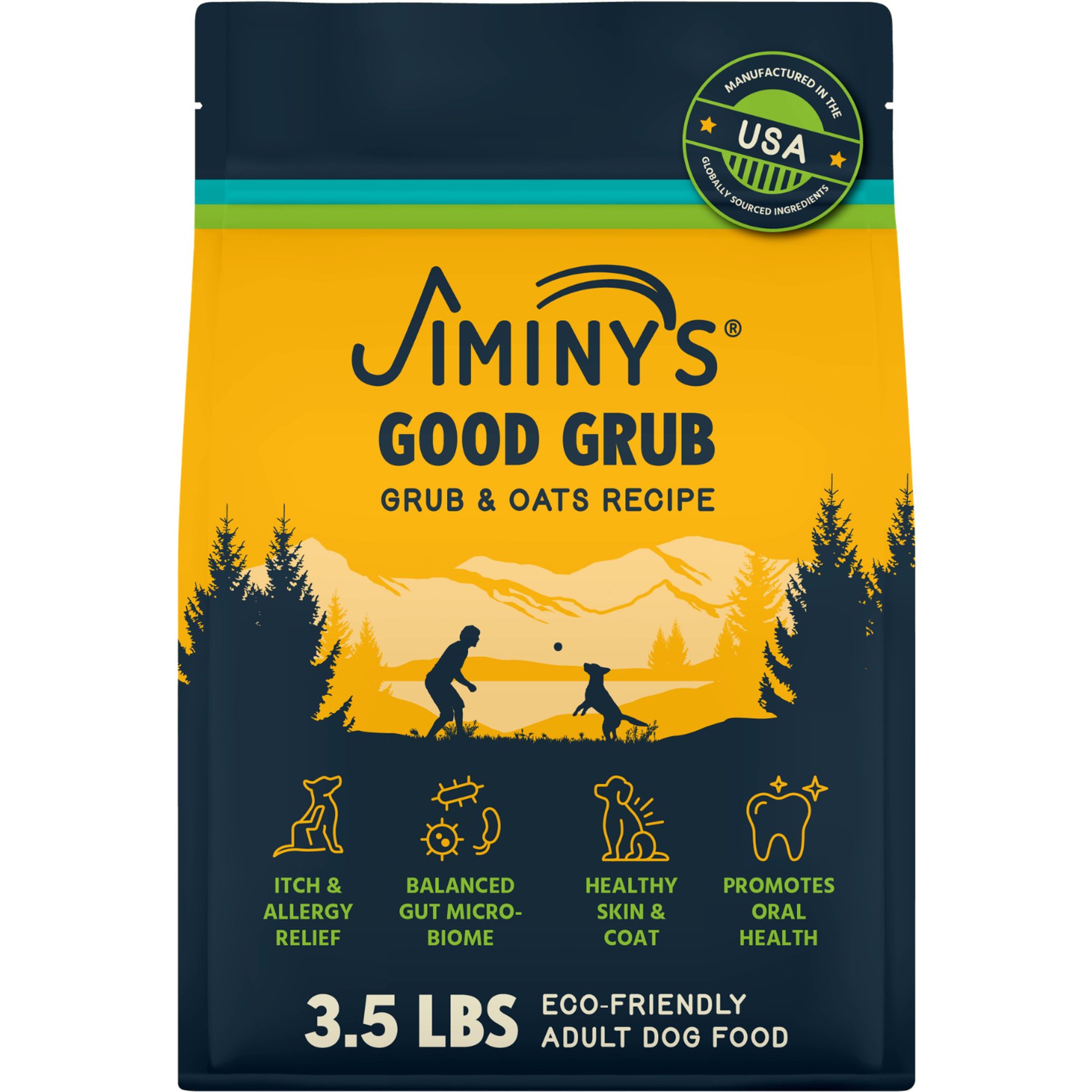 Jiminy's Good Grub Allergy Relief & Healthy Skin & Coat Dry Dog Food, 3.5-lb bag