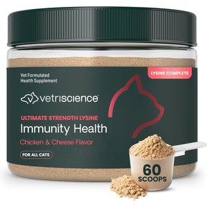 VetriScience Lysine Complete Creamy Chicken Flavor Triple-Action Immune Support Supplement for Cats, 2.75-oz jar