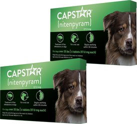 Capstar Flea Oral Treatment for Dogs, over 25 lbs, 12 Tablets