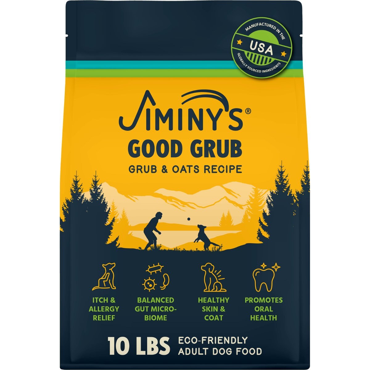 Jiminy's Good Grub Allergy Relief & Healthy Skin & Coat Dry Dog Food, 10-lb bag