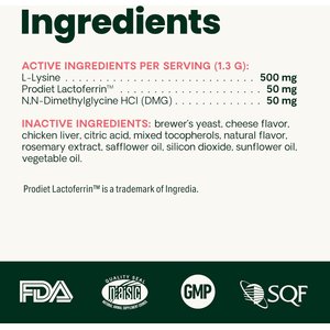 VetriScience Lysine Complete Creamy Chicken Flavor Triple-Action Immune Support Supplement for Cats, 2.75-oz jar
