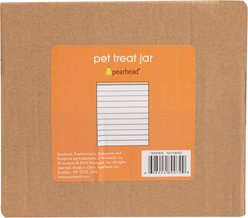 Pearhead Food Storage Ceramic Dog Treat Jar with Wooden Lid, White, 4-cup slide 2 of 8