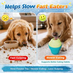 KADTC ALl IN ONE 3 in 1 Ice Cream Fillable Freeze Enrichment Dog Treat Dispenser Chew Toy, Large slide 2 of 8
