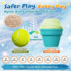 KADTC ALl IN ONE 3 in 1 Ice Cream Fillable Freeze Enrichment Dog Treat Dispenser Chew Toy, Large slide 2 of 9