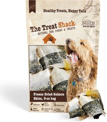 The Treat Shack All-Natural Salmon Skins Human-Grade Freeze-Dried Dog Treats, 3-oz bag