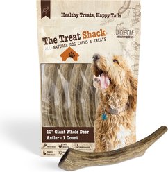 The Treat Shack Whole Naturally Shed 10-in Deer Antler Dog Treats, Giant, 1 count