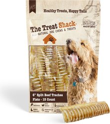 The Treat Shack 6-in Split Beef Trachea Flats Dog Treat, 15 count