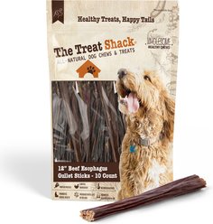 The Treat Shack 12-in Beef Esophagus Gullet Sticks Dog Treat, 10 count slide 1 of 8