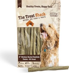 The Treat Shack Twists 5-in Chicken Flavor Rawhide Dog Chew Treats, 50 count