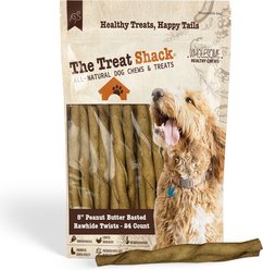 The Treat Shack Twists 5-in Peanut Butter Flavor Rawhide Dog Chew Treats, 24 count