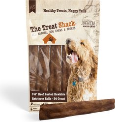 The Treat Shack Retriever Rolls 7 to 8-in Beef Flavor Rawhide Dog Chew Treats, 24 count