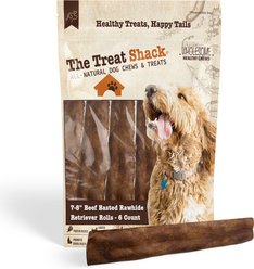 The Treat Shack Retriever Rolls 7 to 8-in Beef Flavor Rawhide Dog Chew Treats, 6 count