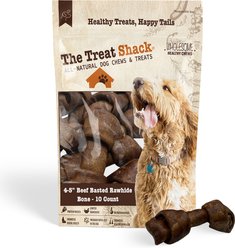 The Treat Shack Knotted 4 to 5-in Beef Flavor Rawhide Bone Dog Treats, 10 count