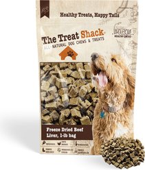 The Treat Shack Single Ingredient Beef Liver Freeze-Dried Dog & Cat Treats, 1-lb bag