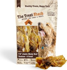 The Treat Shack 7 to 9-in Meaty Beef Tendon Sticks Natural Dog Chew Treats, Jumbo, 6 count