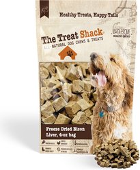 The Treat Shack Single Ingredient Bison Liver Freeze-Dried Dog & Cat Treats, 4-oz bag